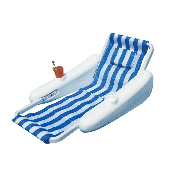 Shop 68.5" Sunchaser Blue and White Striped Swimming Pool Adjustable